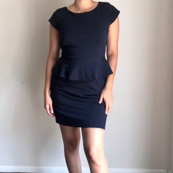 navy blue peplum dress